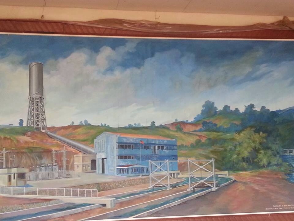 水電力の工場を描いた絵画